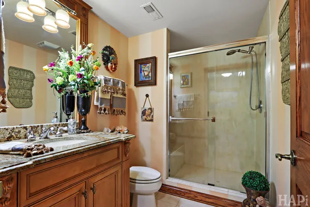a view of a swimming pool with lounge chair
