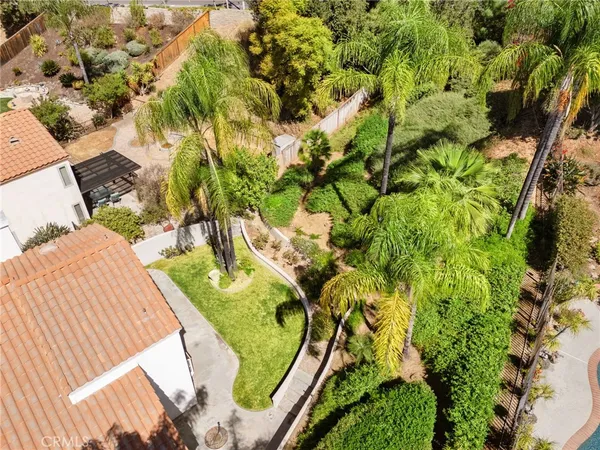 a view of a backyard with a garden