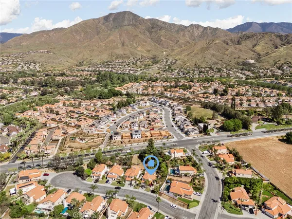 an aerial view of multiple house