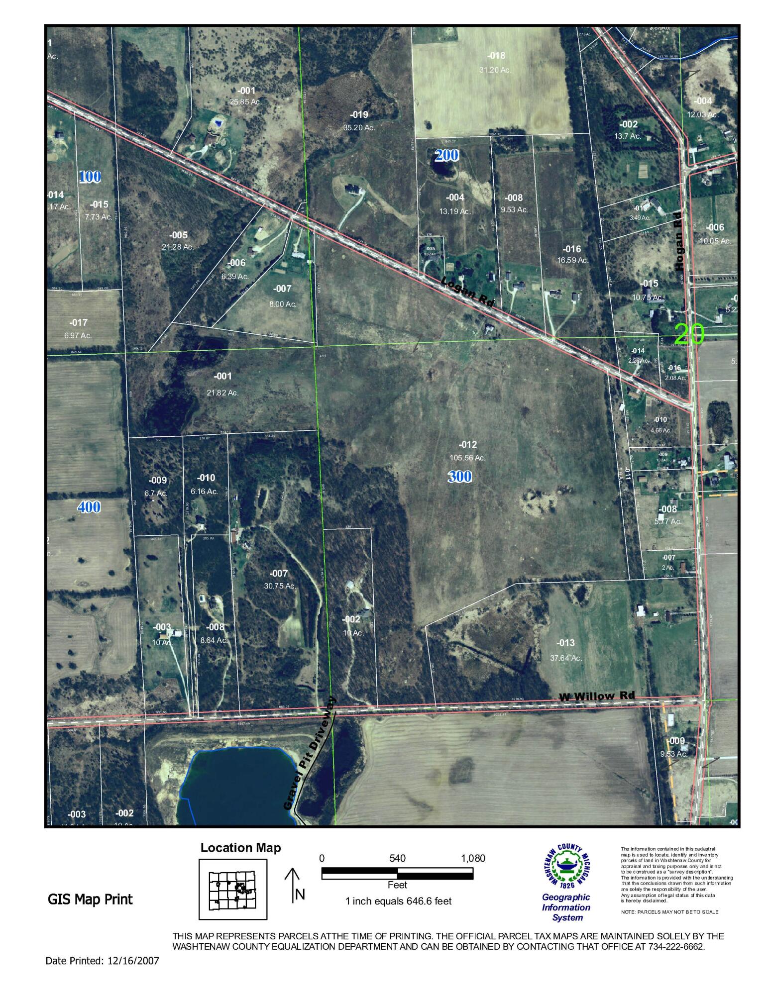 13245 Logan Road Manchester, MI 48158 - Photo 21 of 21 aerial view 13245 Logan and Willow