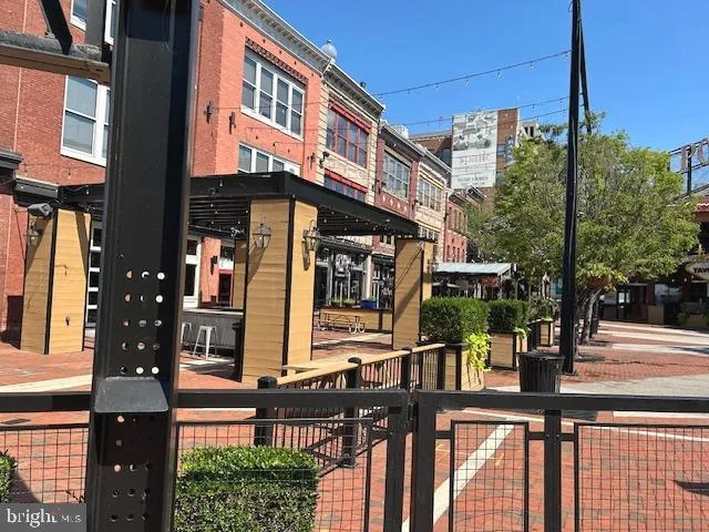 a front view of a building with street view