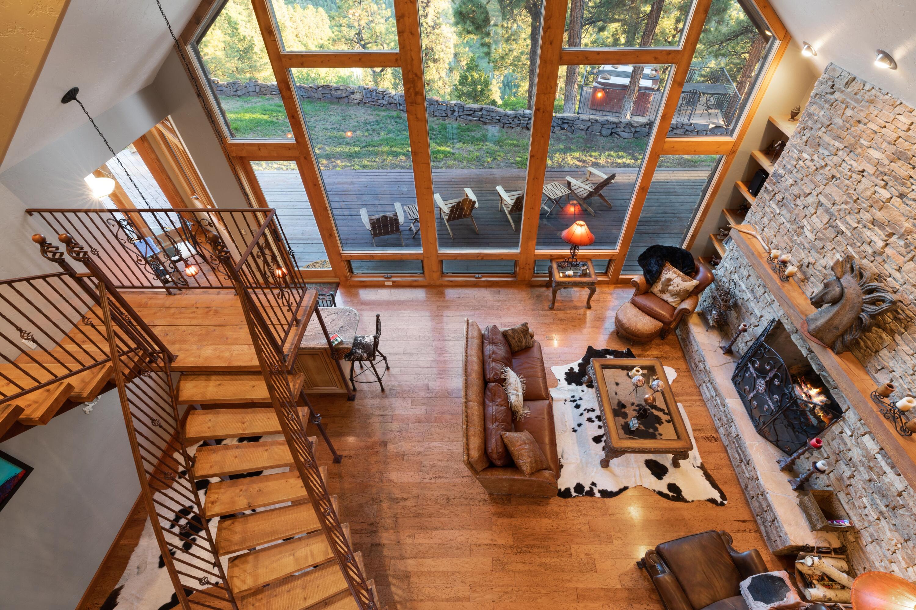 71 South Point Road Placerville, CO 81430 - Photo 22 of 41 living room aerial