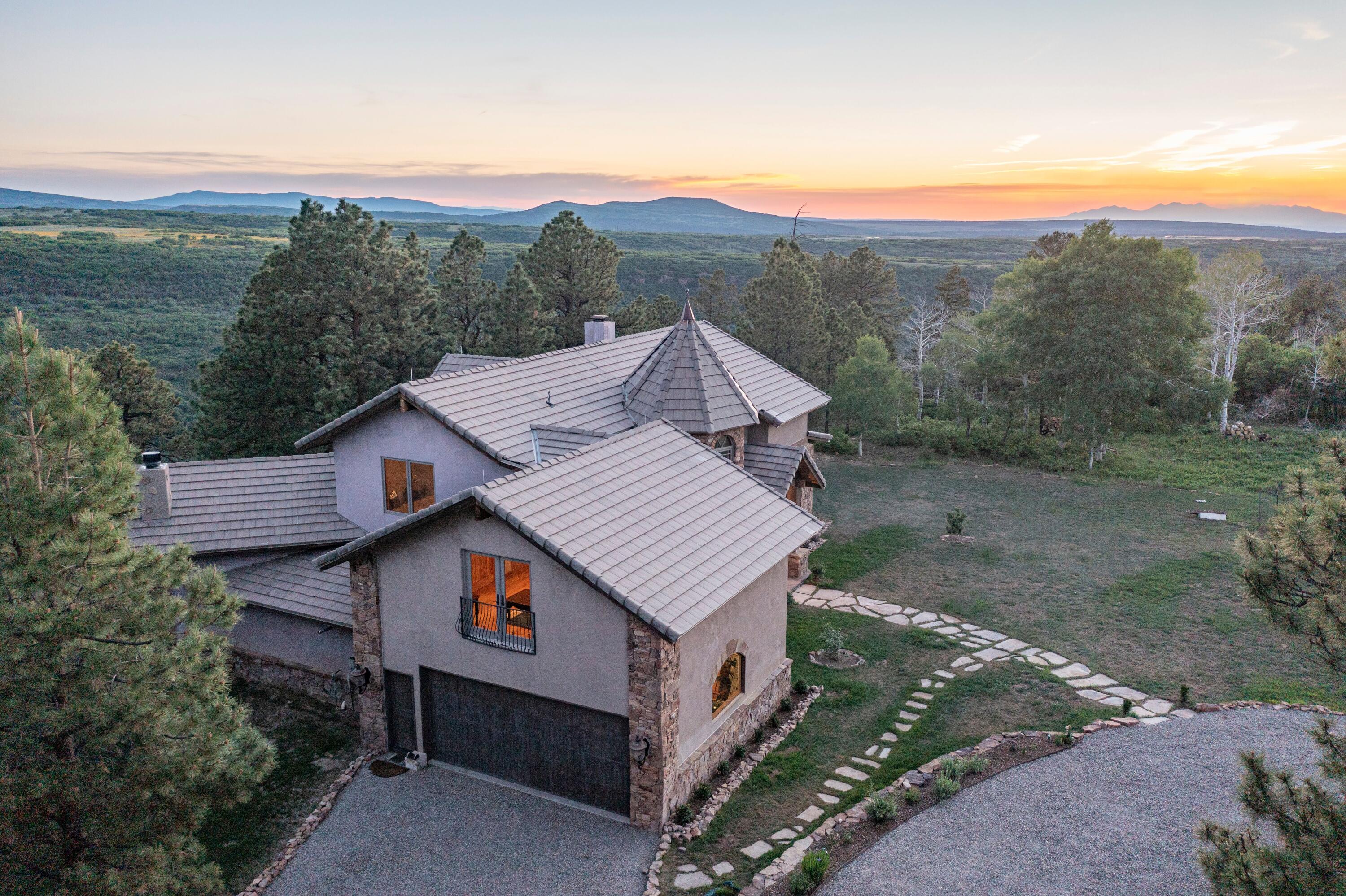 71 South Point Road Placerville, CO 81430 - Photo 23 of 41 drone exterior sunset