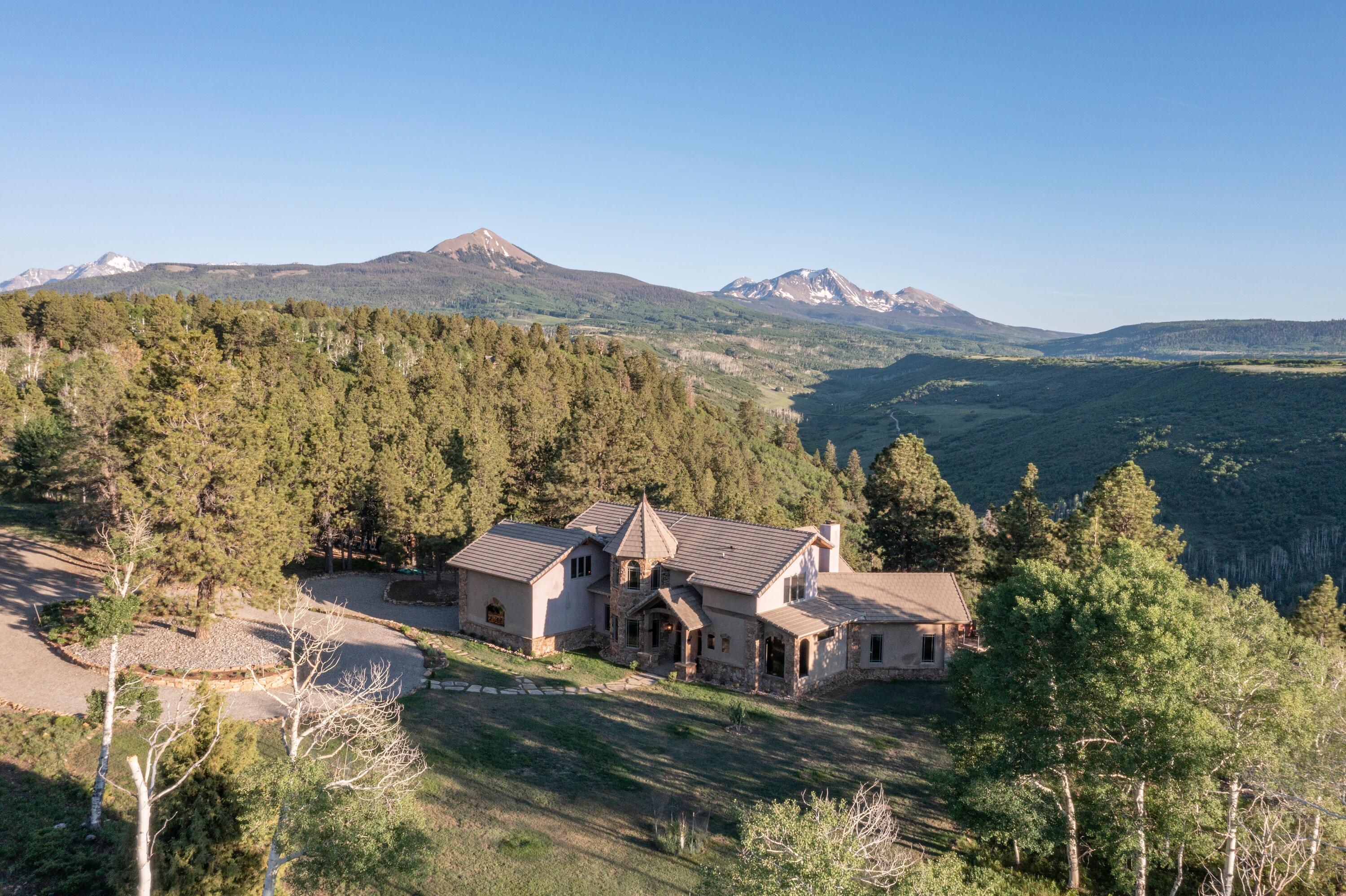 71 South Point Road Placerville, CO 81430 - Photo 29 of 41 drone exterior up canyon