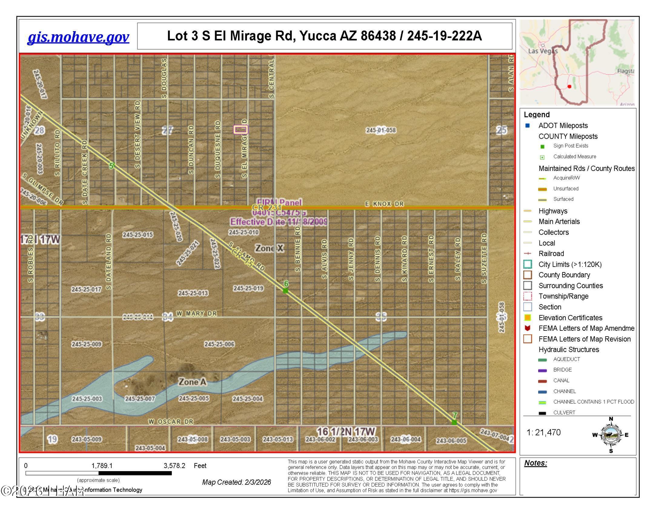 Lot 3 South El Mirage Road Yucca, AZ 86438 - Photo 12 of 20 Outside of flood plain