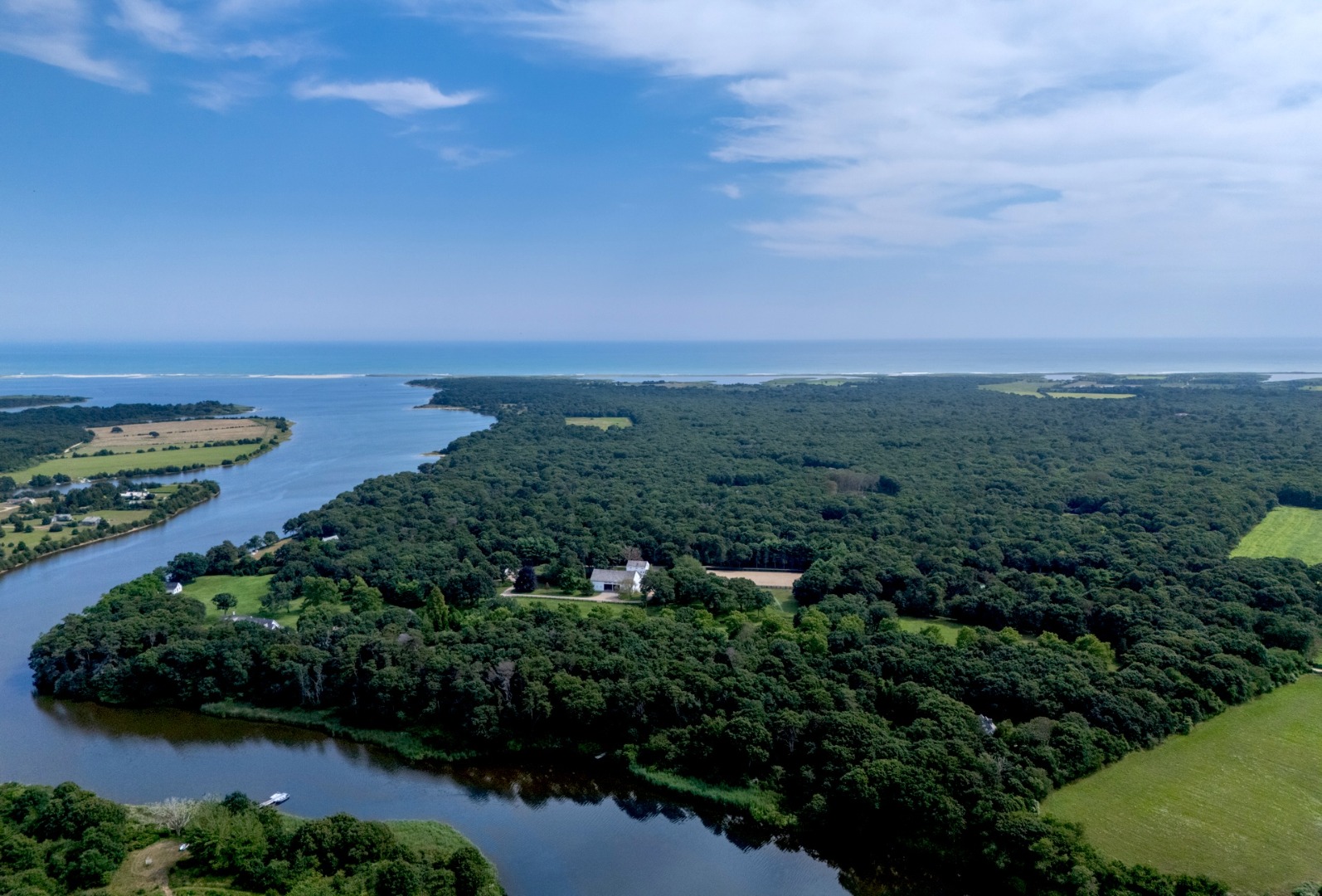 an aerial view of multiple house with outdoor space