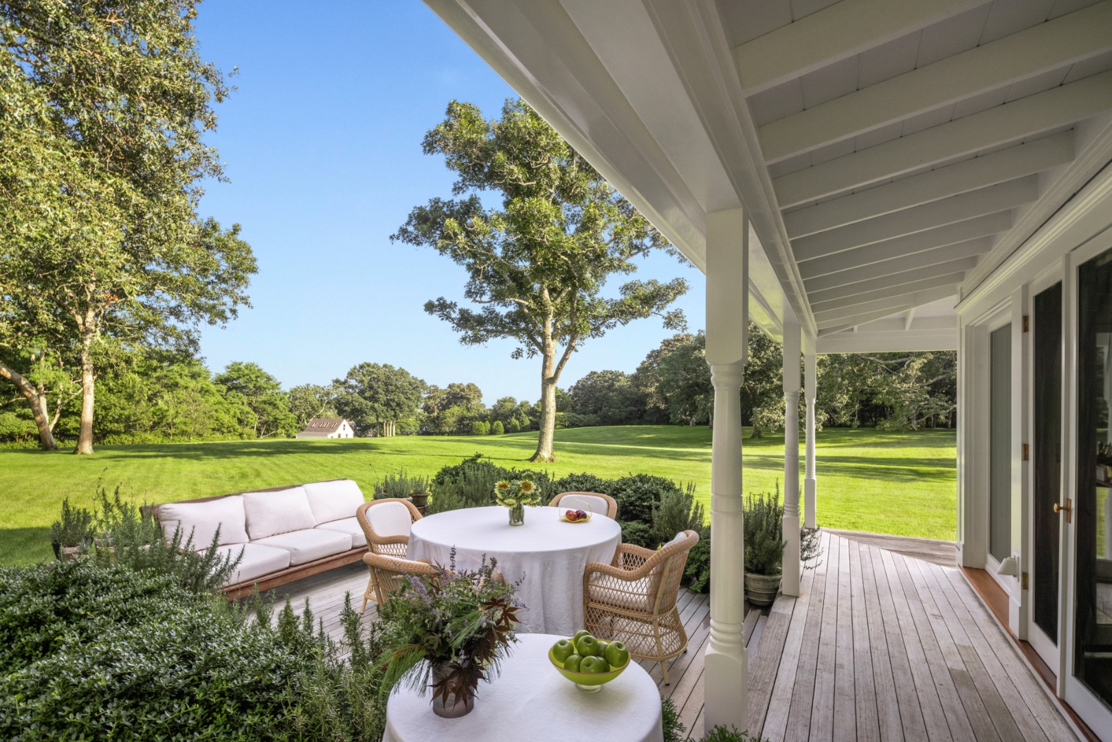 41 Cobbs Hill Road Chilmark, MA 02535 - Photo 18 of 46 a view of a patio with furniture and garden