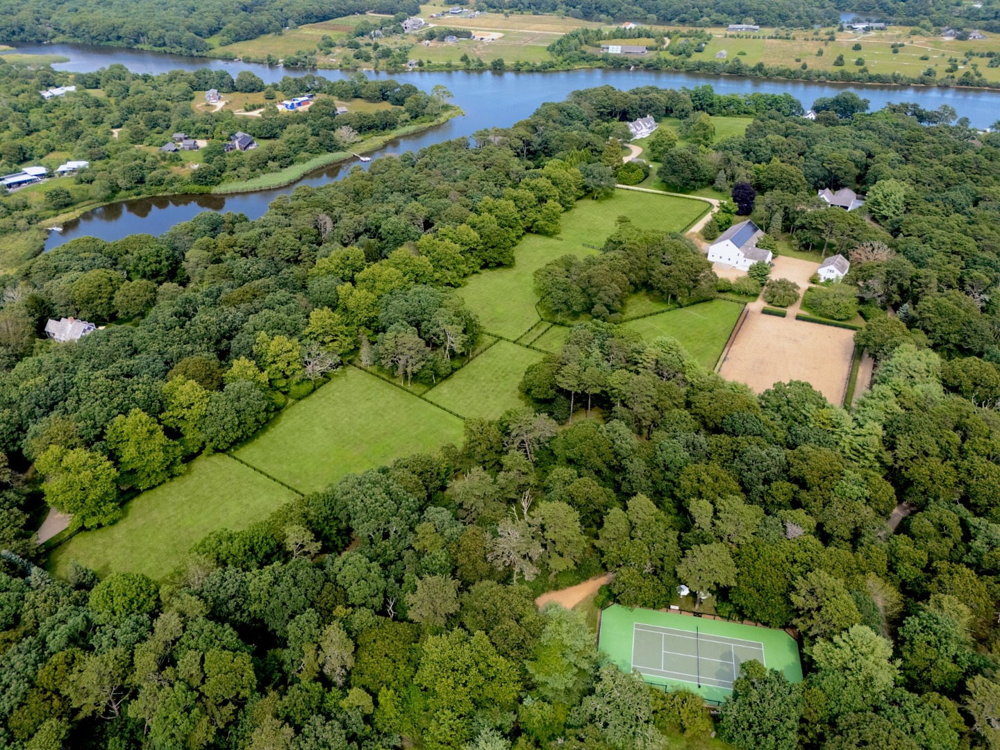 41 Cobbs Hill Road Chilmark, MA 02535 - Photo 2 of 46 an aerial view of a houses with a yard