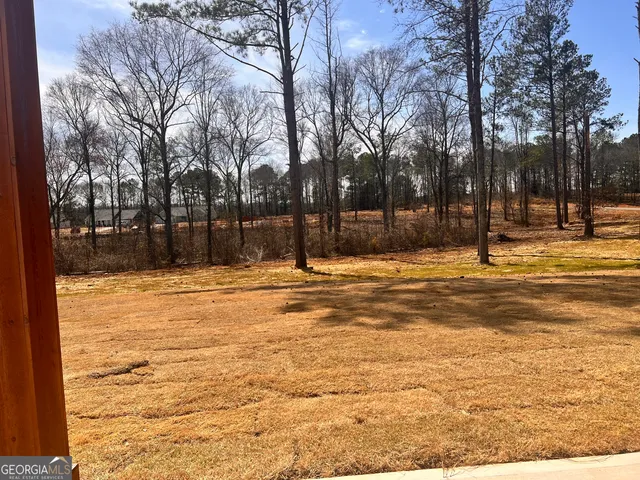 a view of yard covered with snow