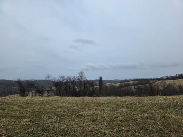 a view of an ocean beach and mountain
