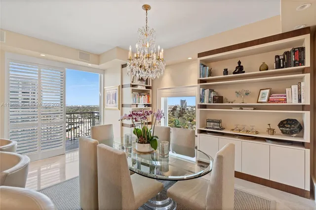 a spacious bedroom with a large bed and a chandelier