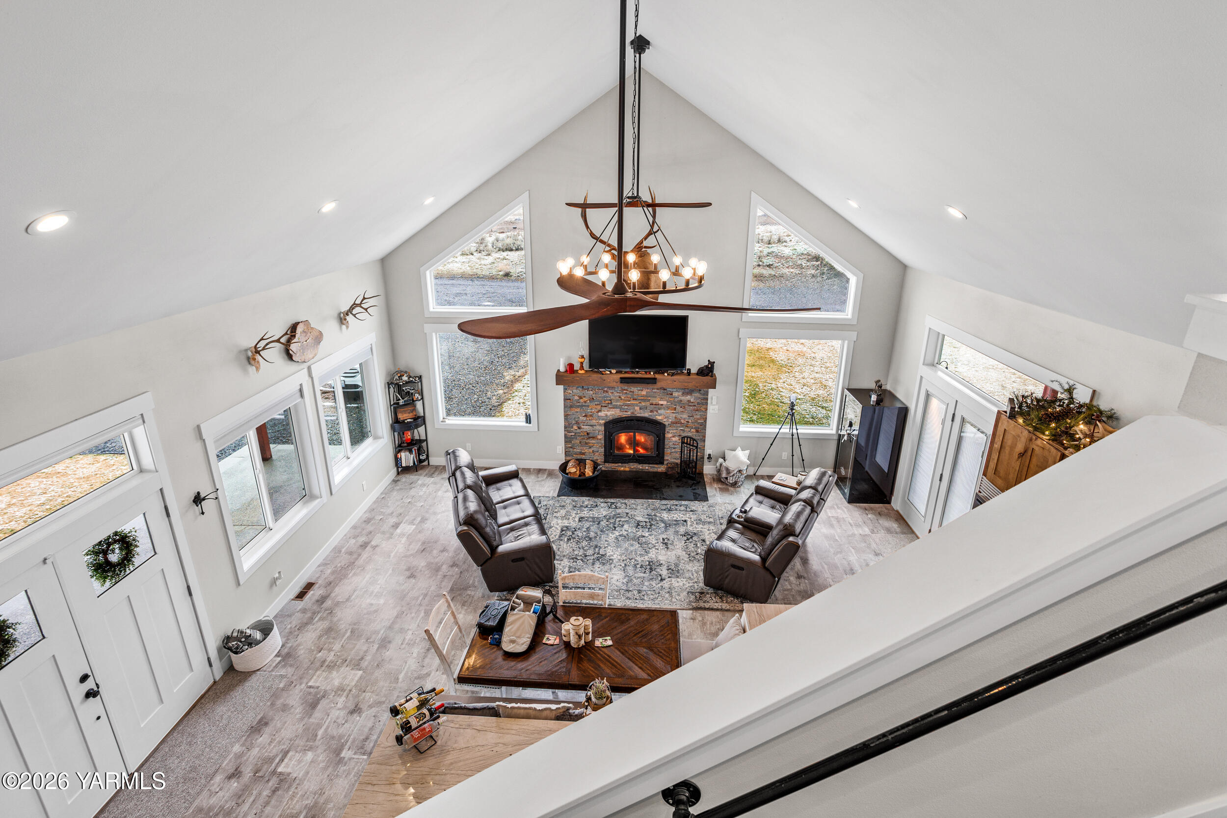 517 Game Ridge Road Selah, WA 98942 - Photo 32 of 72 a view of living room with furniture and a fireplace