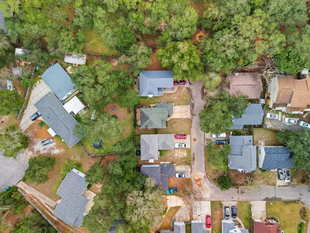 an aerial view of multiple house
