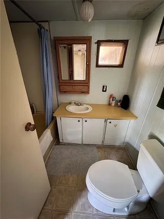 a bathroom with a sink a mirror and a toilet