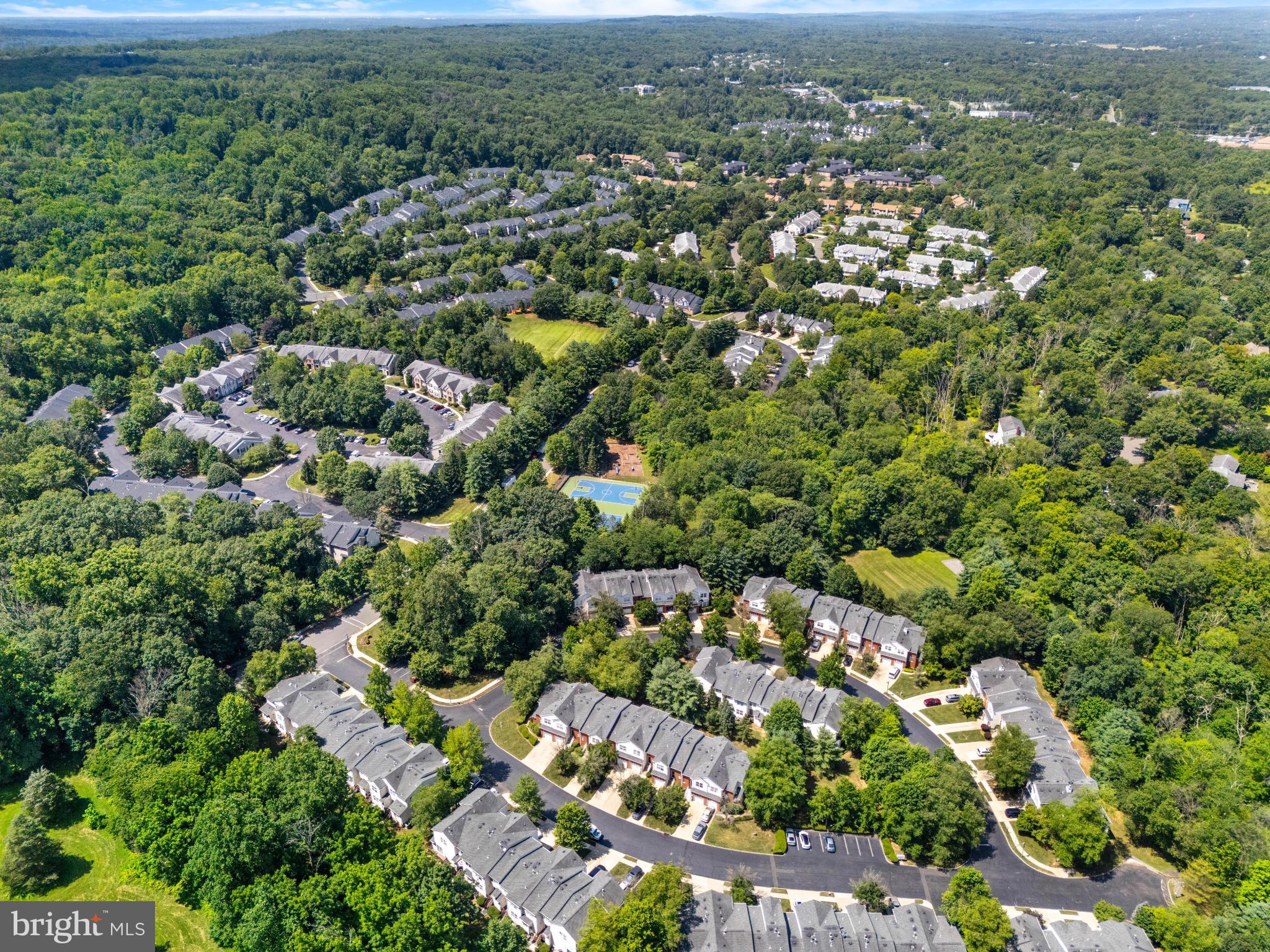 28 Garfield Way Princeton, NJ 08540 - Photo 35 of 38 an aerial view of residential houses with outdoor space and trees
