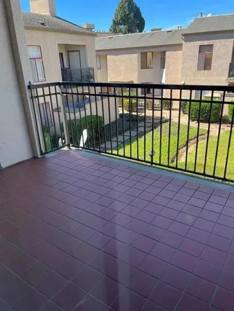 a view of a balcony