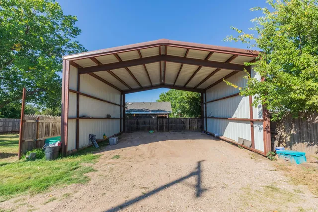 a backyard of a house