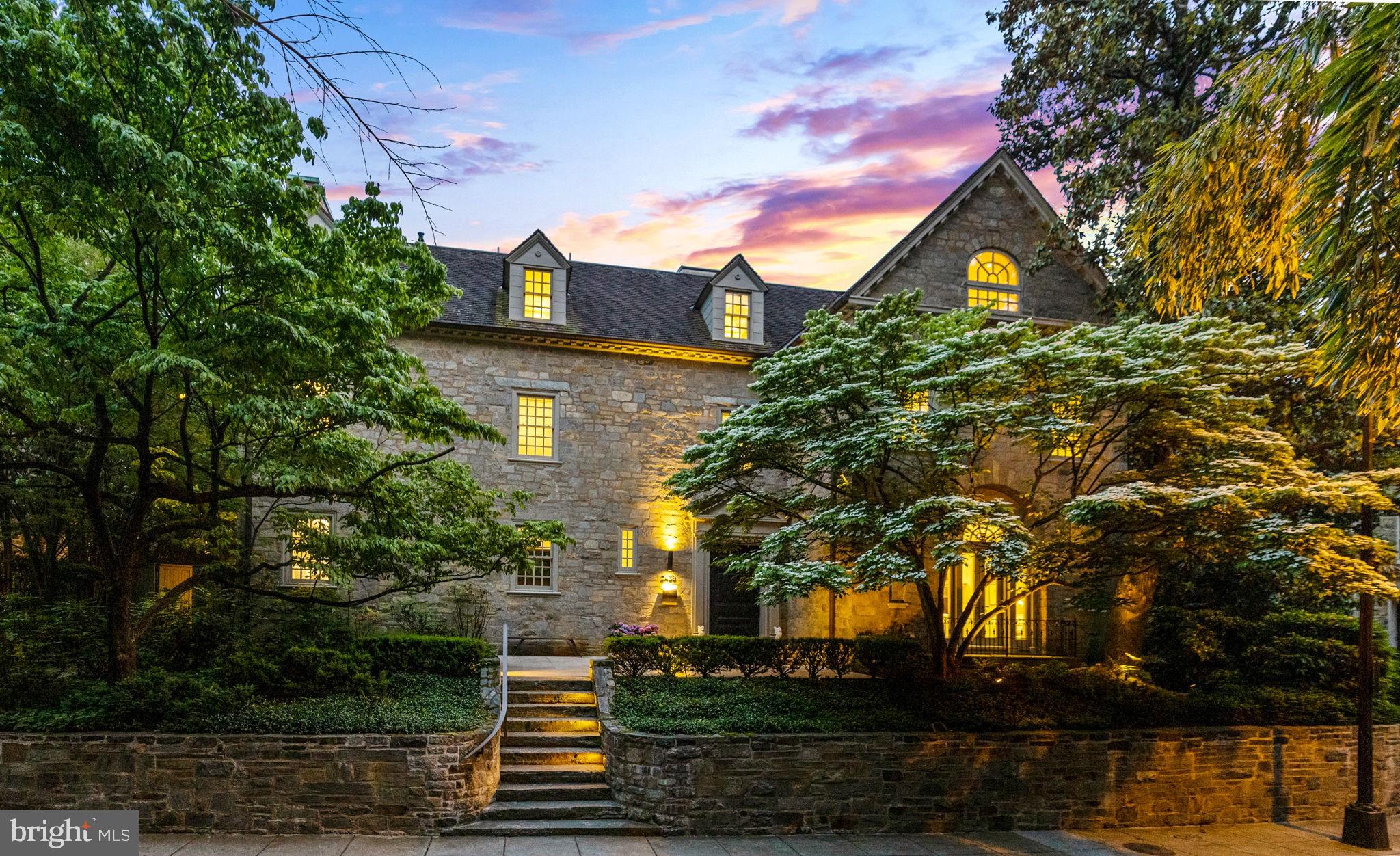 2438 Belmont Road Northwest Washington, DC 20008 - Photo 50 of 50 Twilight front facade view from street