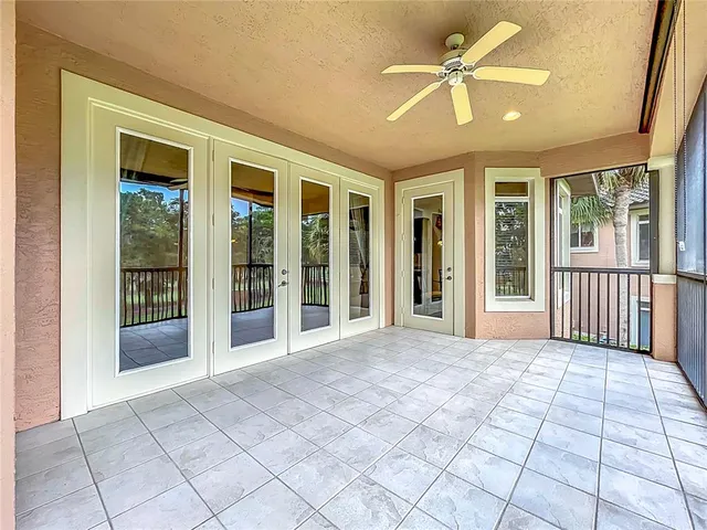 a view of a big room with lots of green space