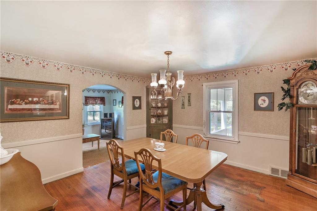 3846 Dickey Road Gibsonia, PA 15044 - Photo 6 of 25 Dining room with original built in and original HW floors
