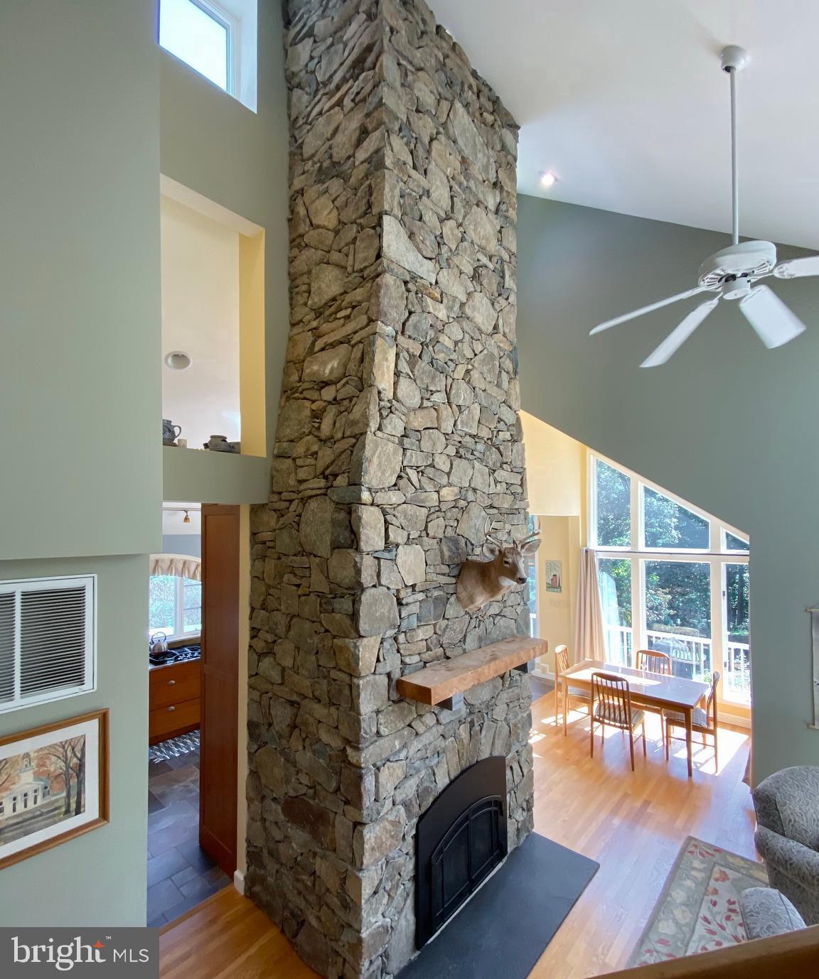 11173 Oakview Road Delaplane, VA 20144 - Photo 24 of 60 2 story dry stack stone chimney & fireplace