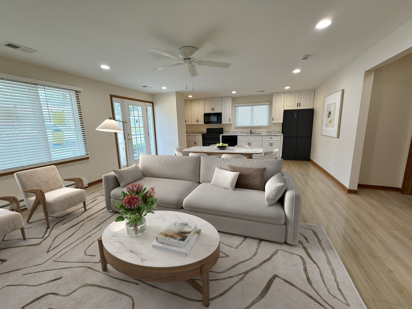 532 West Street, Unit 6 Lockport, IL 60441 - Photo 7 of 13 a living room with furniture and a wooden floor