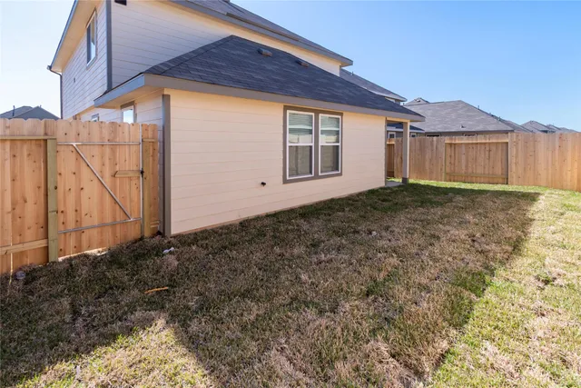 a backyard of a house