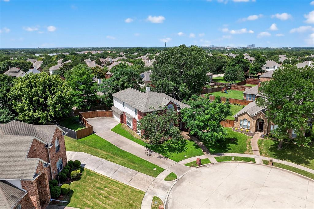 236 Hope Circle Murphy, TX 75094 - Photo 35 of 38 Aerial view of this home in the cul-de-sac and neighborhood. Close to a hospital so it never looses power during an outage
