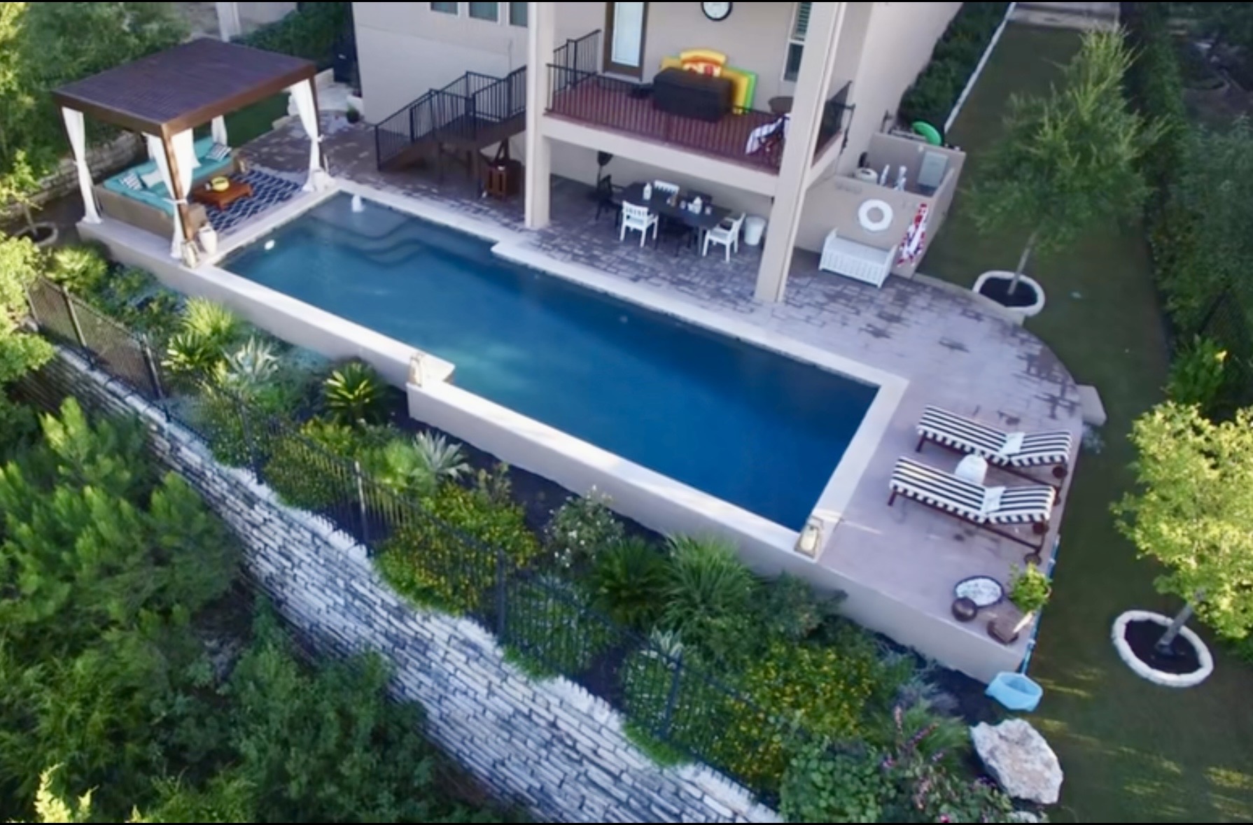 2312 Rivina Drive Austin, TX 78733 - Photo 7 of 40 Aerial view of pool