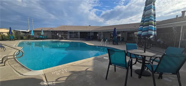 an outdoor space with patio