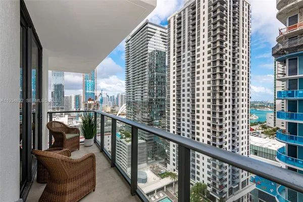 a view of balcony with couch