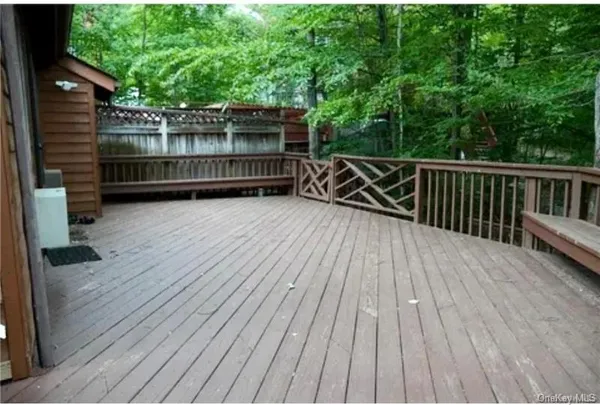 a view of deck and wooden floor