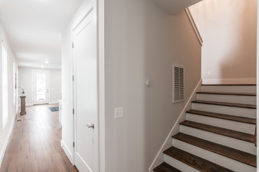 5904 B Morrow Road Nashville, TN 37209 - Photo 8 of 21 a view of a hallway with wooden floor and entryway