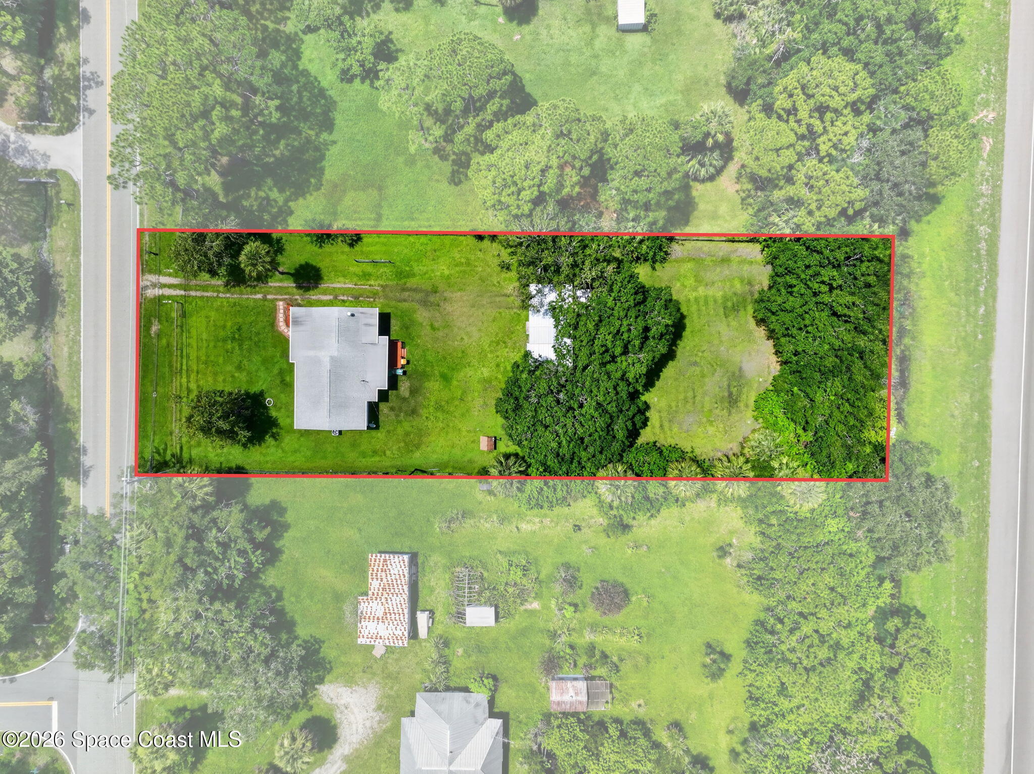 1944 Harlock Road Melbourne, FL 32934 - Photo 37 of 52 Aerial View with Outline