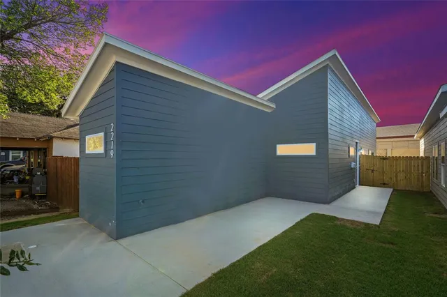 a backyard of a house