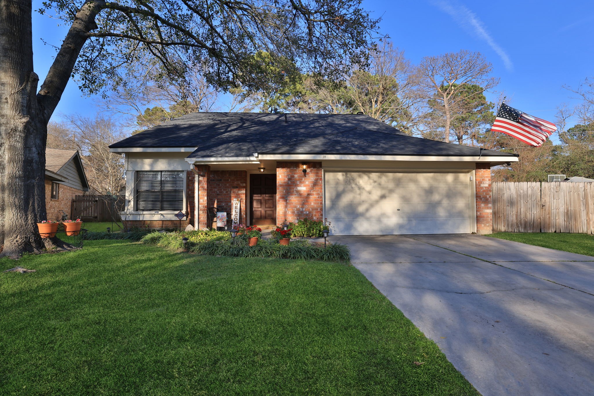 9102 Woodhouse Drive Spring, TX 77379 - Photo 1 of 32 9102 Woodhouse Dr. - Sits at the end of a cul-de-sac street. Great curb appeal! Roof was replaced in 2024. Garage door opener was replaced in 2025.