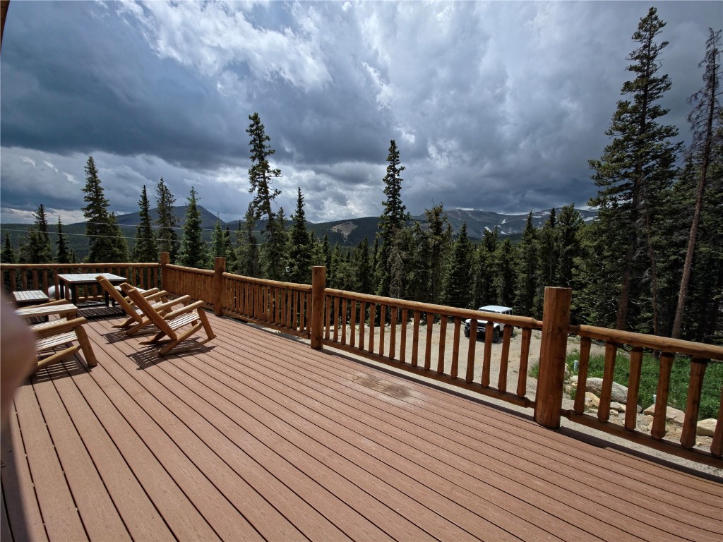 207 Pine Cone Way Fairplay, CO 80440 - Photo 4 of 45 a view of a terrace with wooden floor and outdoor space