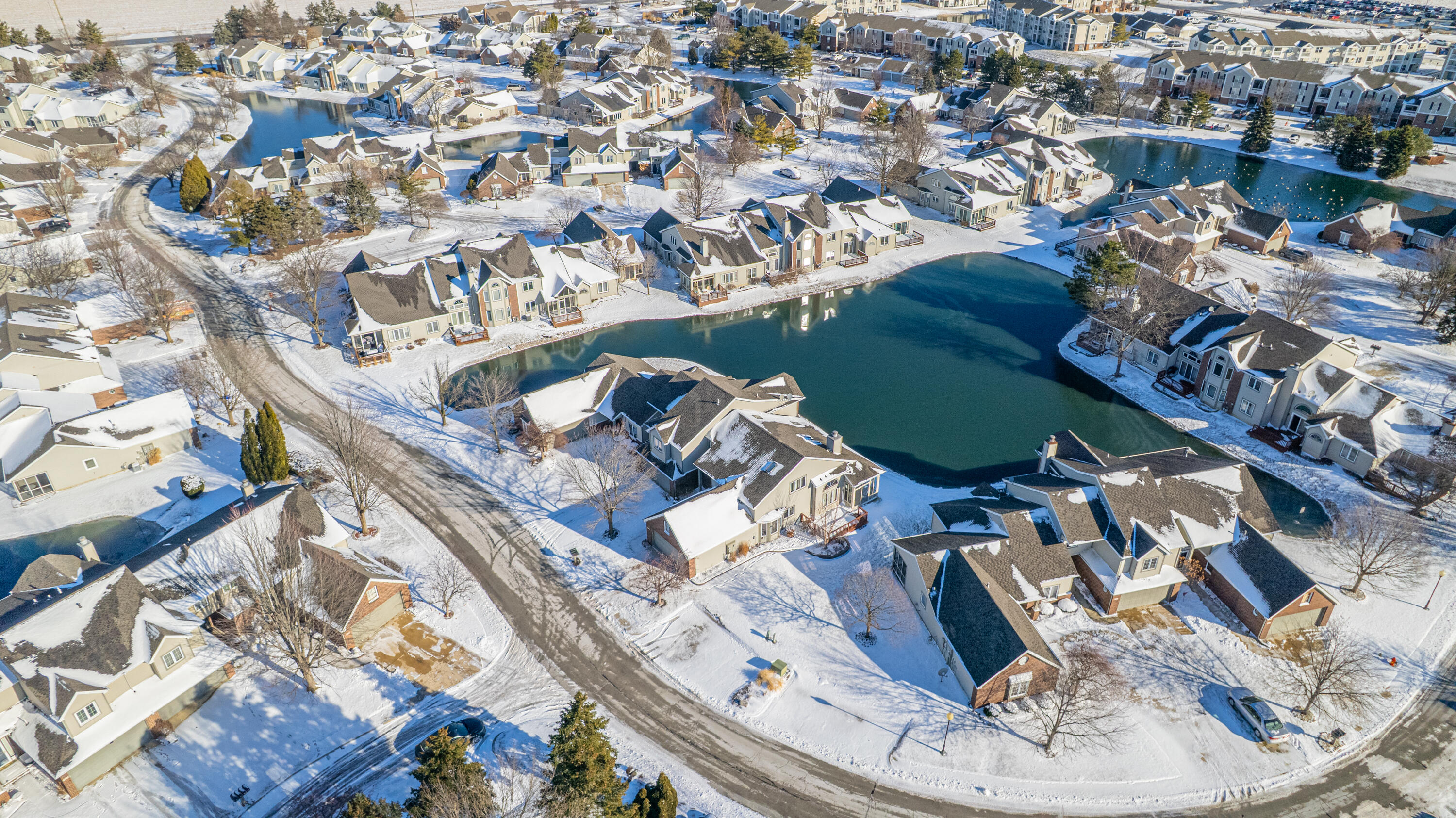9427 Van Buren Street Crown Point, IN 46307 - Photo 42 of 46 an aerial view of a house a yard basket ball court