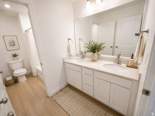 11014 South Lake Run Road, Unit 146 South Jordan, UT 84009 - Photo 10 of 22 Double vanity with undermount sinks and light-toned countertops