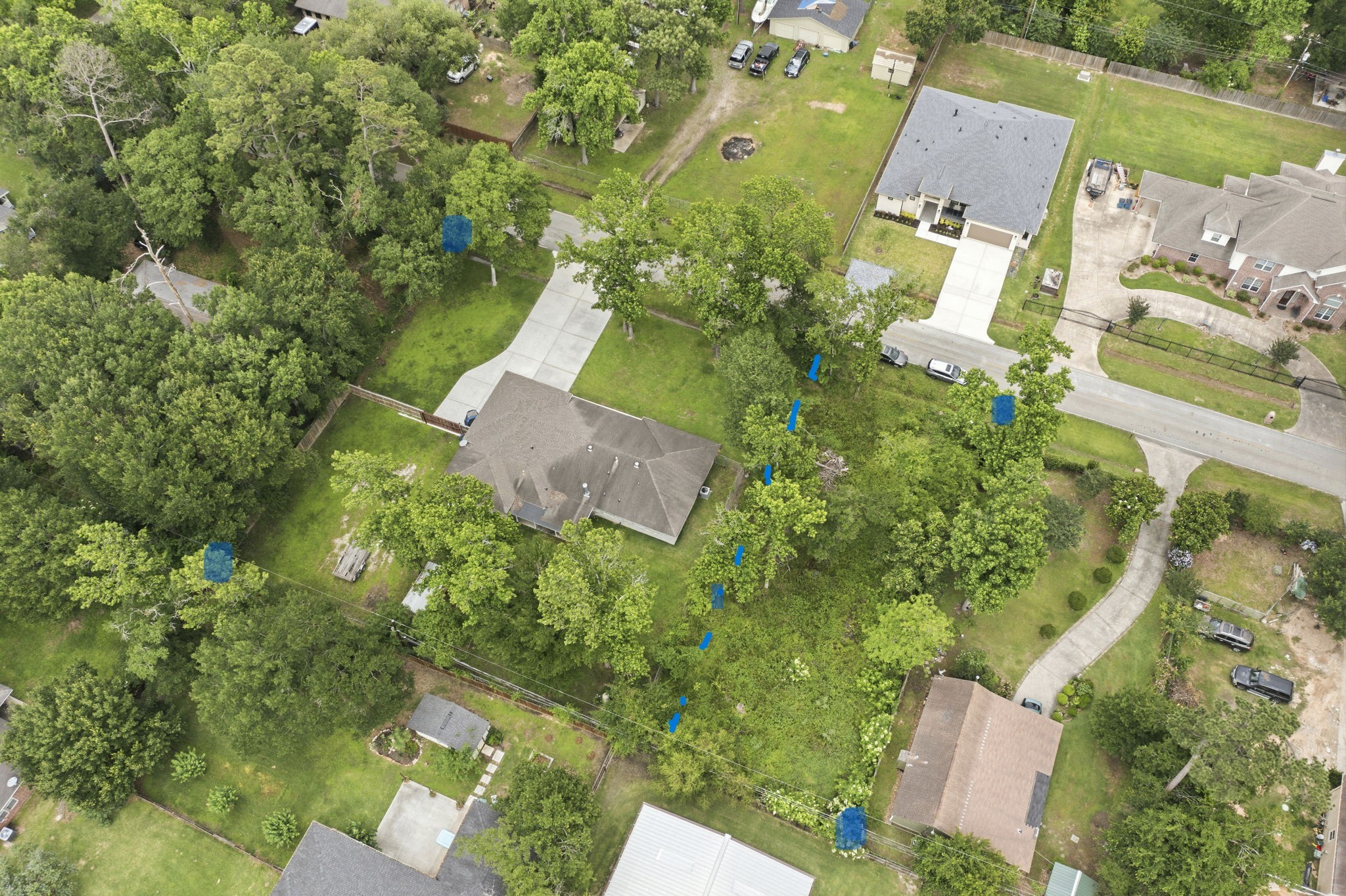 21809 Tophill Drive Spring, TX 77388 - Photo 44 of 50 an aerial view of residential house with outdoor space and trees all around