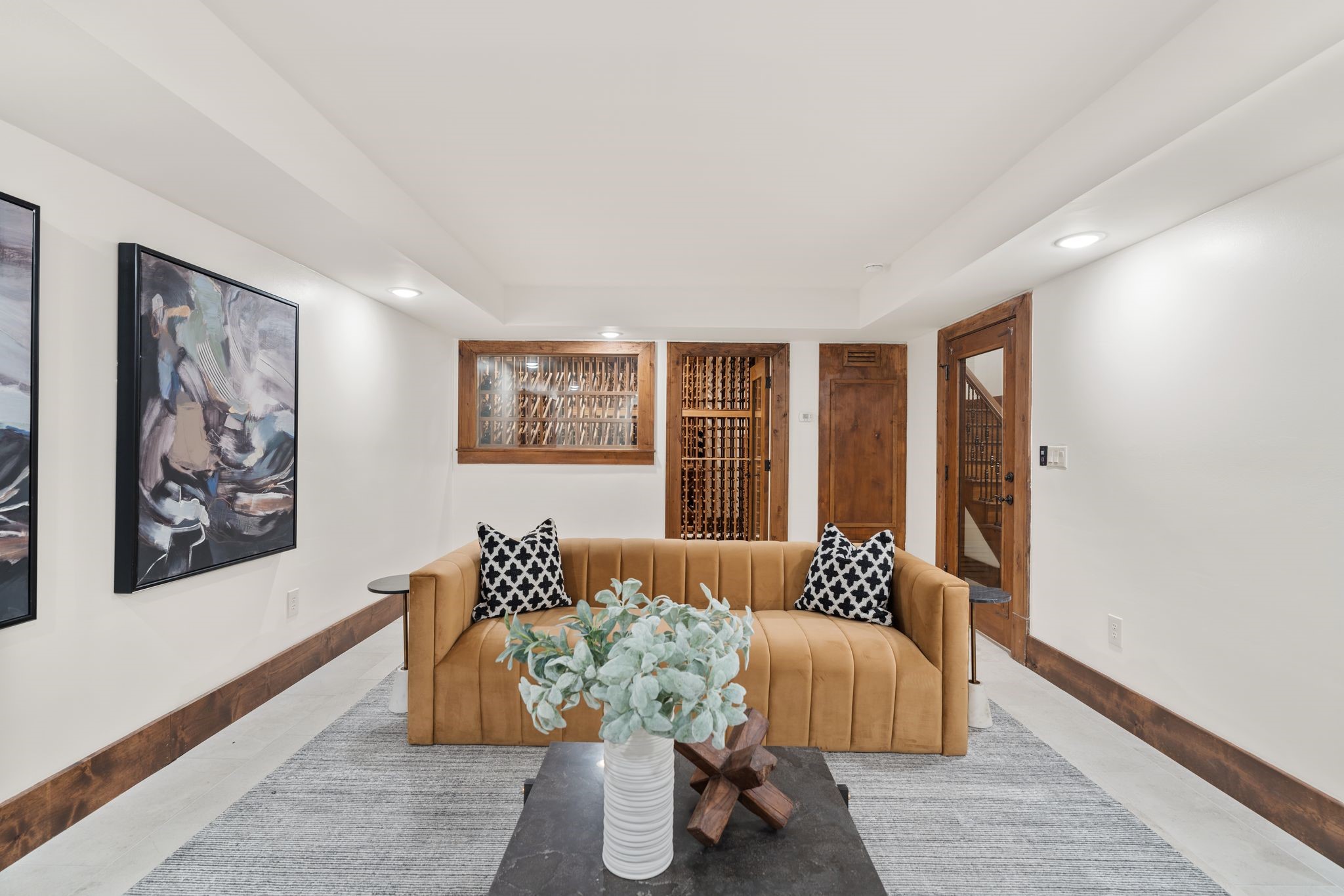 1815 Milford Street Houston, TX 77098 - Photo 28 of 33 MEDIA ROOM III - Basement is accessible by the elevator or stairs and includes the wine cellar and media room.