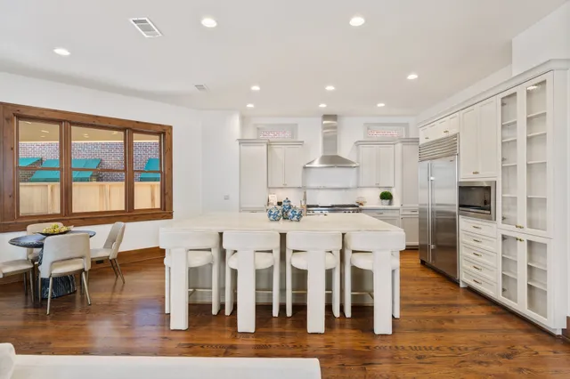 a large kitchen with lots of counter space and appliances