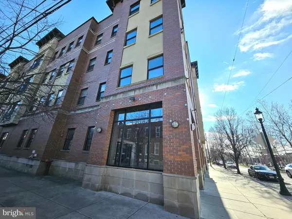 a front view of a building