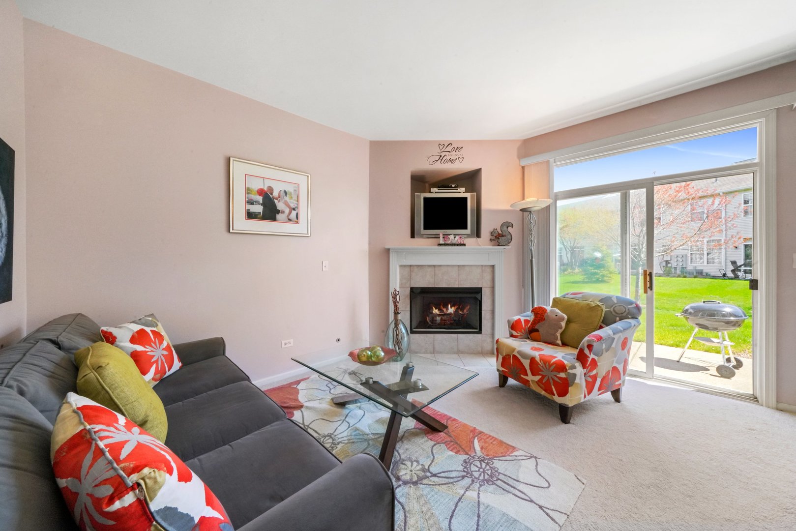 2406 Sheehan Drive Naperville, IL 60564 - Photo 3 of 17 a living room with furniture and a floor to ceiling window