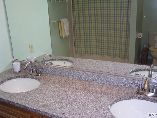 3545 Oakland Road Bethlehem, PA 18020 - Photo 45 of 49 Main hall bath. Granite counter, double bowl unde