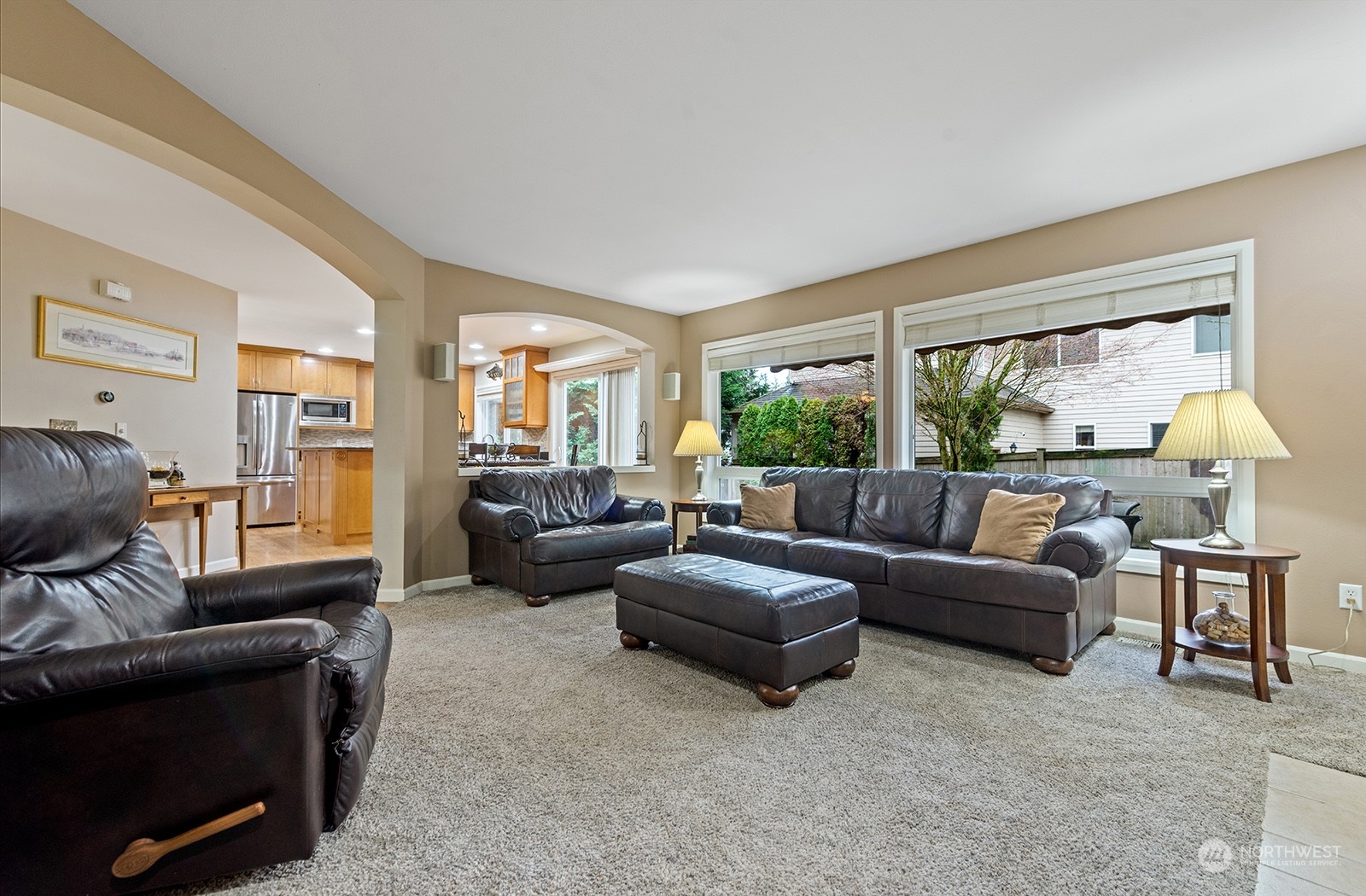 3930 208th Place Southeast Bothell, WA 98021 - Photo 14 of 36 a living room with furniture and a large window