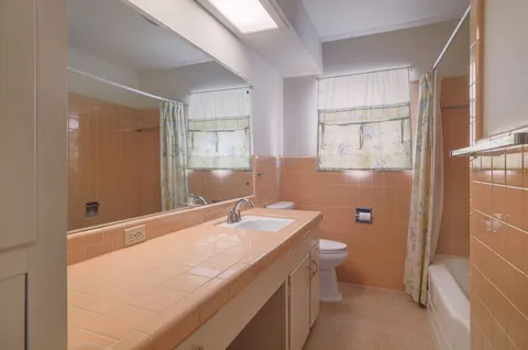 an aerial view of a backyard