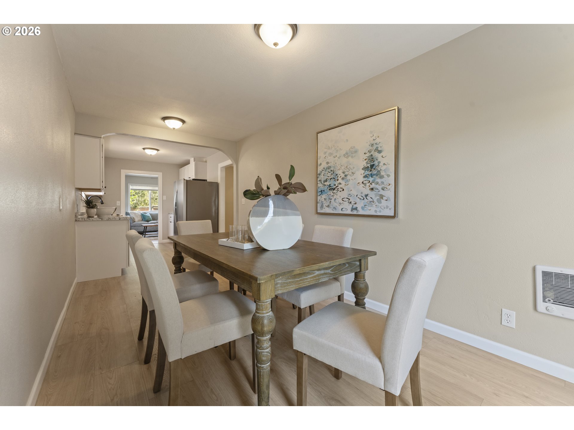 7915 North Exeter Avenue Portland, OR 97203 - Photo 12 of 34 a view of a dining room with furniture and wooden floor