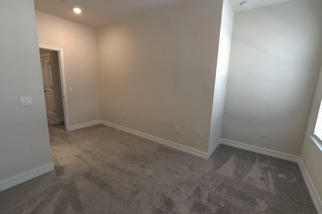 an empty room with a window