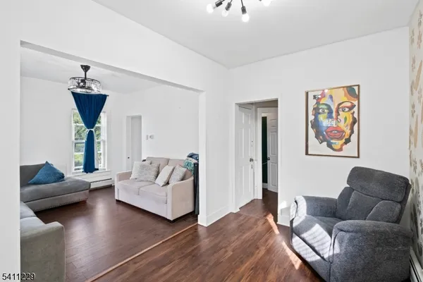 a living room with furniture and a couch